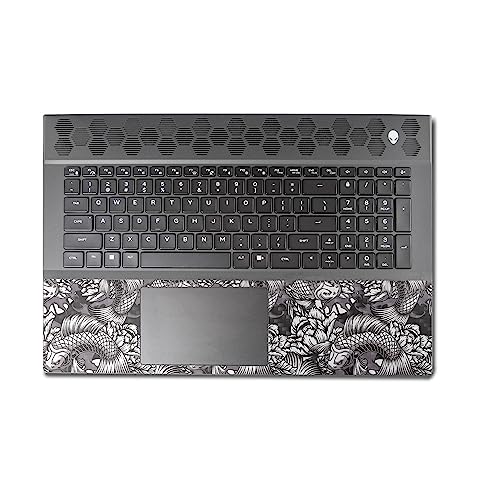 Image of MightySkins Carbon Fiber Skin Compatible with Alienware M18 R1 (2023) Full Wrap Kit - Angry Koi | Protective, Durable Textured Carbon Fiber Finish | Easy to Apply & Change Styles | Made in The USA