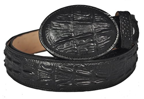 Men's Engraved Imitation Cocodrille Vaquetta Belt