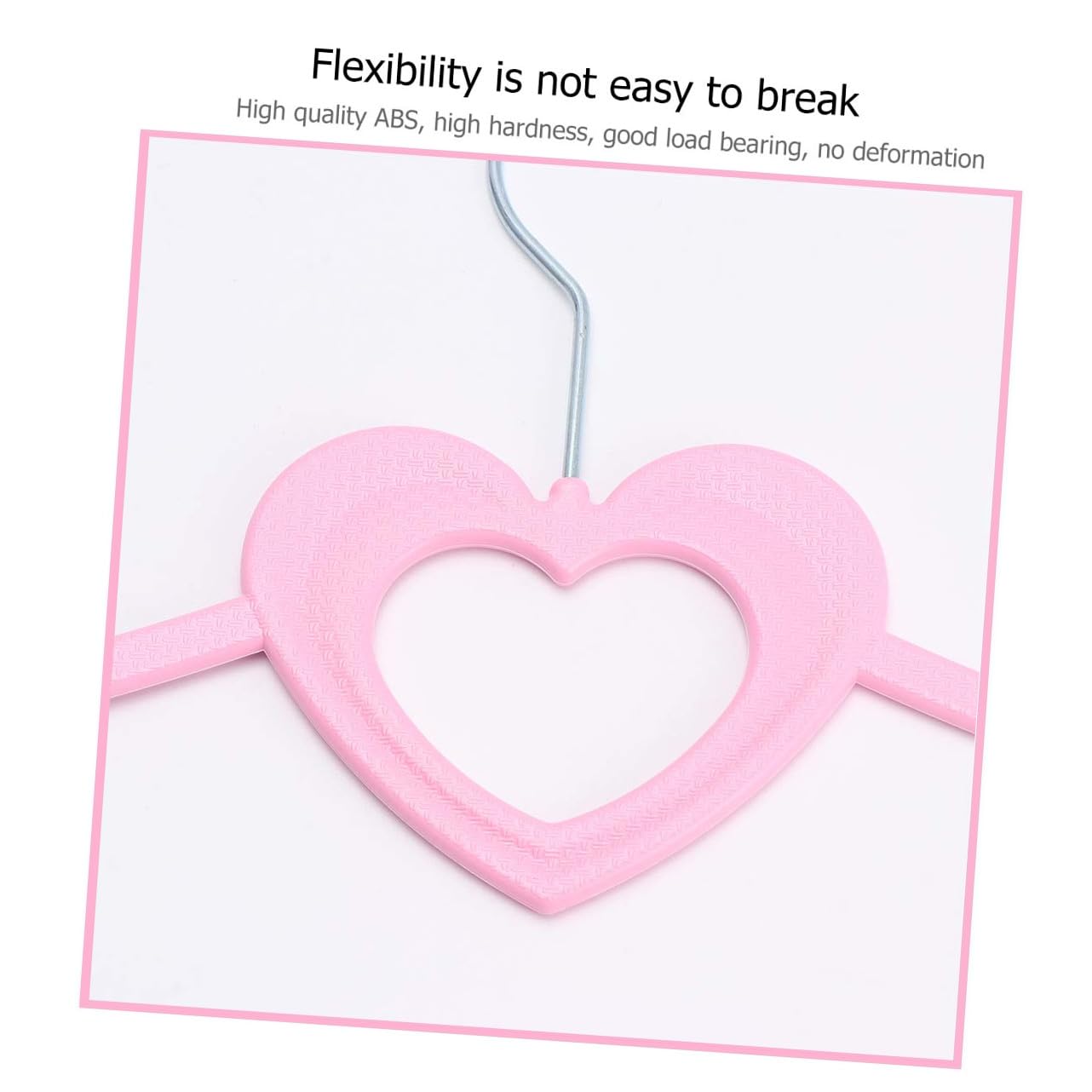 Kleiderbügel ohne Kanten 10 Stück Rosa aus Abs Kunststoff zufälliger Stil mit Rostfreien Haken Formschönes Design Stabiler Kleiderständer für Heimgebrauch
