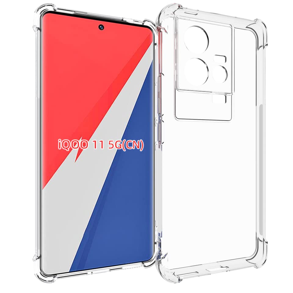 Image of Bumper || Transparent || Edge to Edge Protection Back case Cover for iQOO 11 5G - Transparent