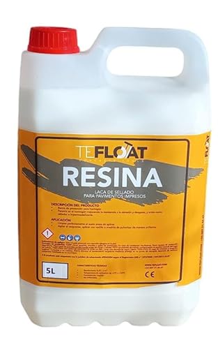 Resina - Barniz para Hormigón Impreso al agua - Protege el Suelo penetrando en el poro, Revive el color del Pavimento de Hormigón (5 litros)