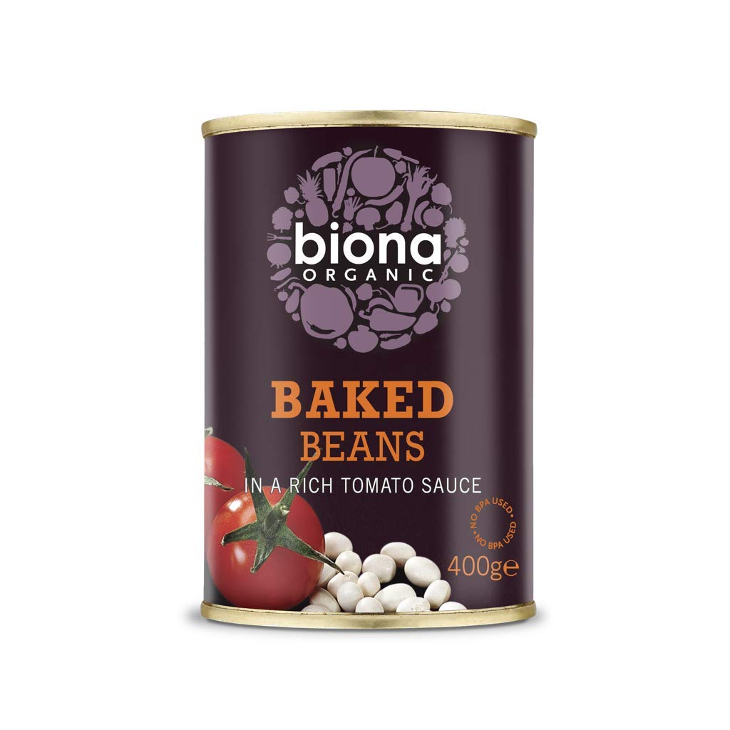 Biona Organic Baked Beans in a Rich Tomato Sauce (400g) - Pack of 2
