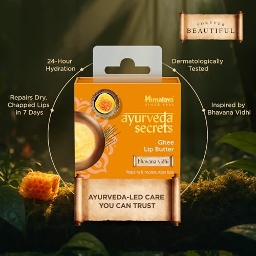 Image of Himalaya Ayurveda Secrets Ghee Lip Butter 10gm | Paraben & Sulphate Free Lip butter, Ayurvedic | With pure cow ghee, Madhu (honey)