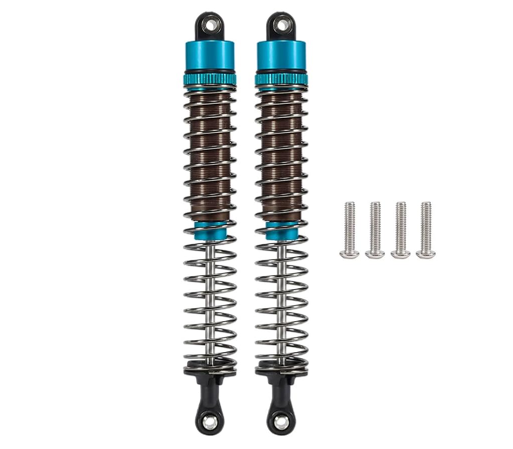 1/10 RC Oil Leakproof Shocks,2Pcs Adjustable Oil Filled Shocks 52mm-120mm for 1/10 RC Buggy Truggy On Road Touring Drift Cars Monster Trucks Upgrade Parts (2pcs 120mm blue)