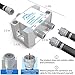 Keliiyo 2 Way Coaxial Cable Splitter 5-2500MHz,Work with Satellite TV CATV Antenna System and MoCA Configurations (Sliver-2 Way)