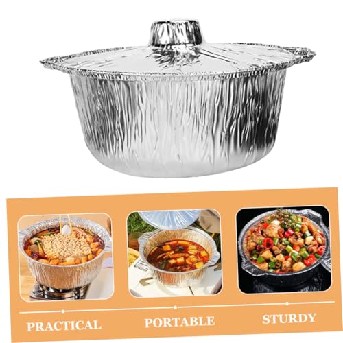 Casseroles en aluminium de 2000ml plat cuisson grand format rond - 8