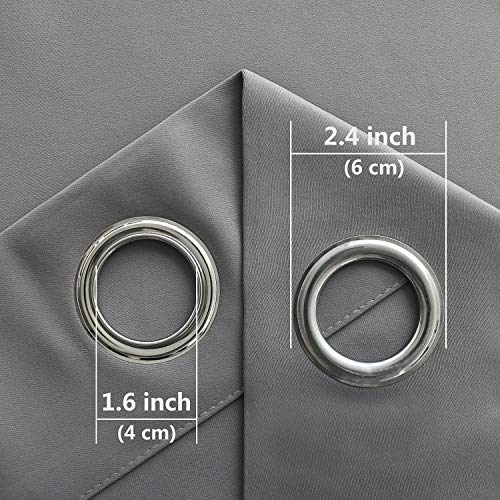 Image of DWCN Blackout Curtains for Bedroom Living Room 52 x 45 Inch 2 Panels Grey