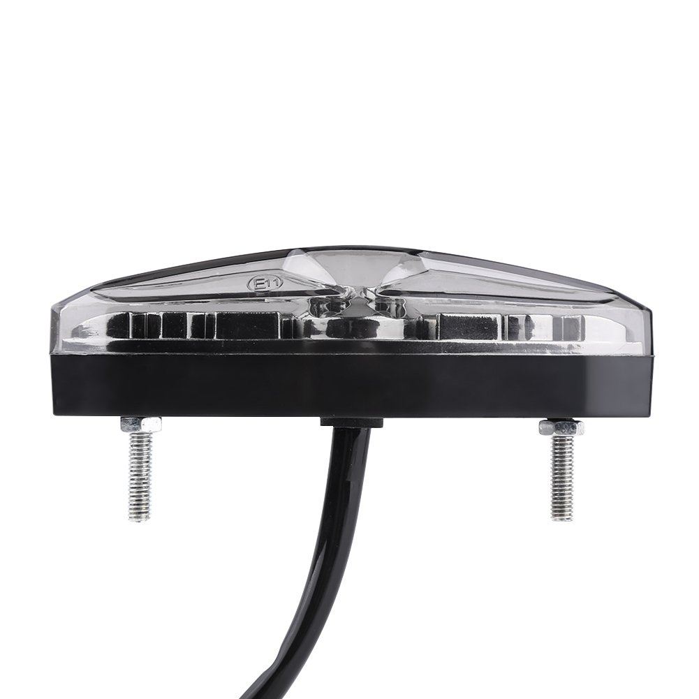 Luz de Freno Trasera Moto 12V, 15 LED, Luz Trasera de Motocicleta, Luz de Parada y Resplandor Rojo, Ideal para y Bikes