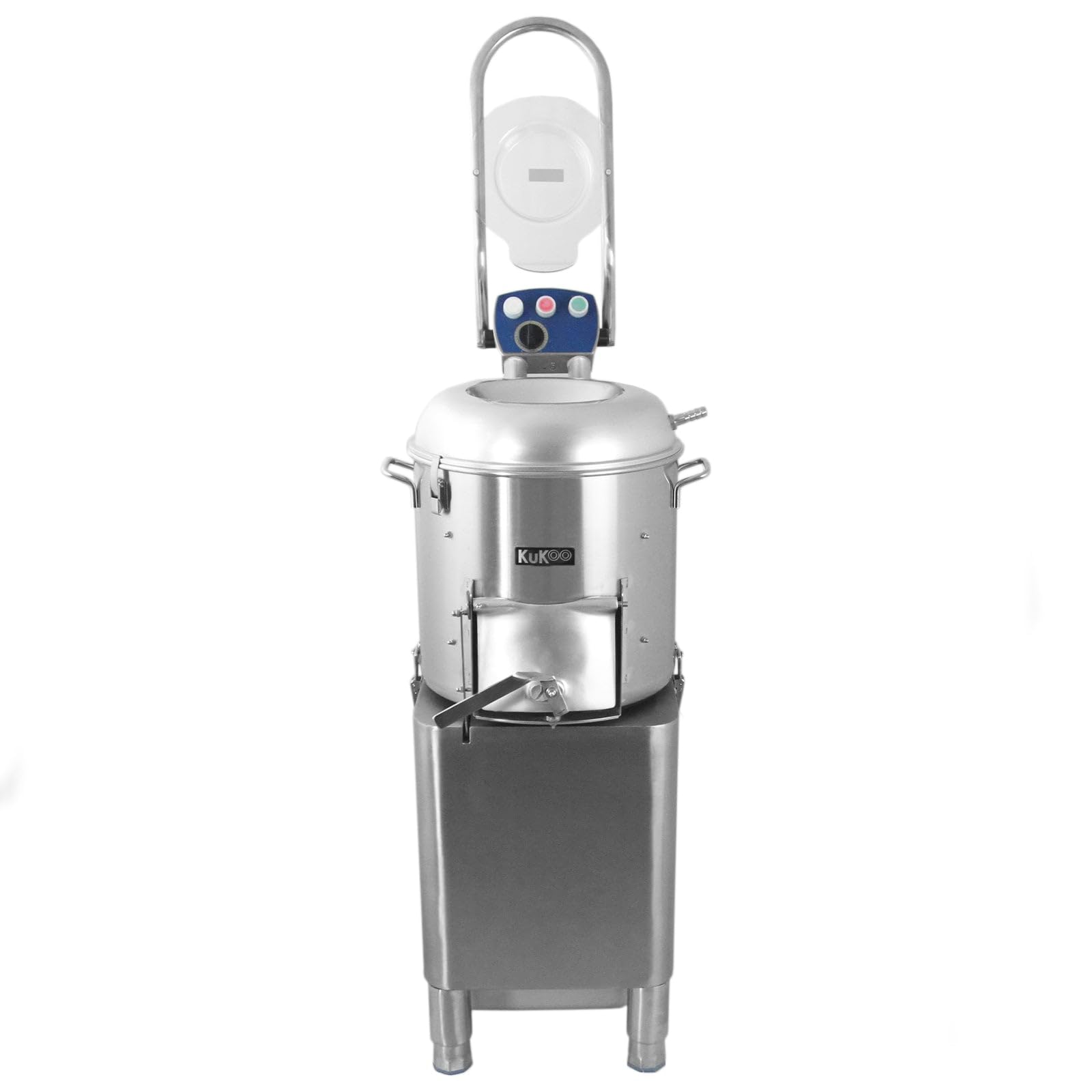 Máquina Peladora Patatas Maquina Pelar Patatas Uso Comercial Doméstico Capacidad 20kg Producción 190kg/Hora Motor 950W Temporizador Sistema Arranque Parada Papel de Revestimiento Abrasivo