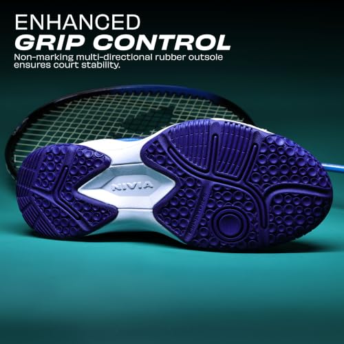 Image of Nivia Hy-Court 3.0 Kids Indoor Court Shoes, Lightweight Non-Marking Badminton Shoes with Cushioned Comfort & Durable Grip for Juniors