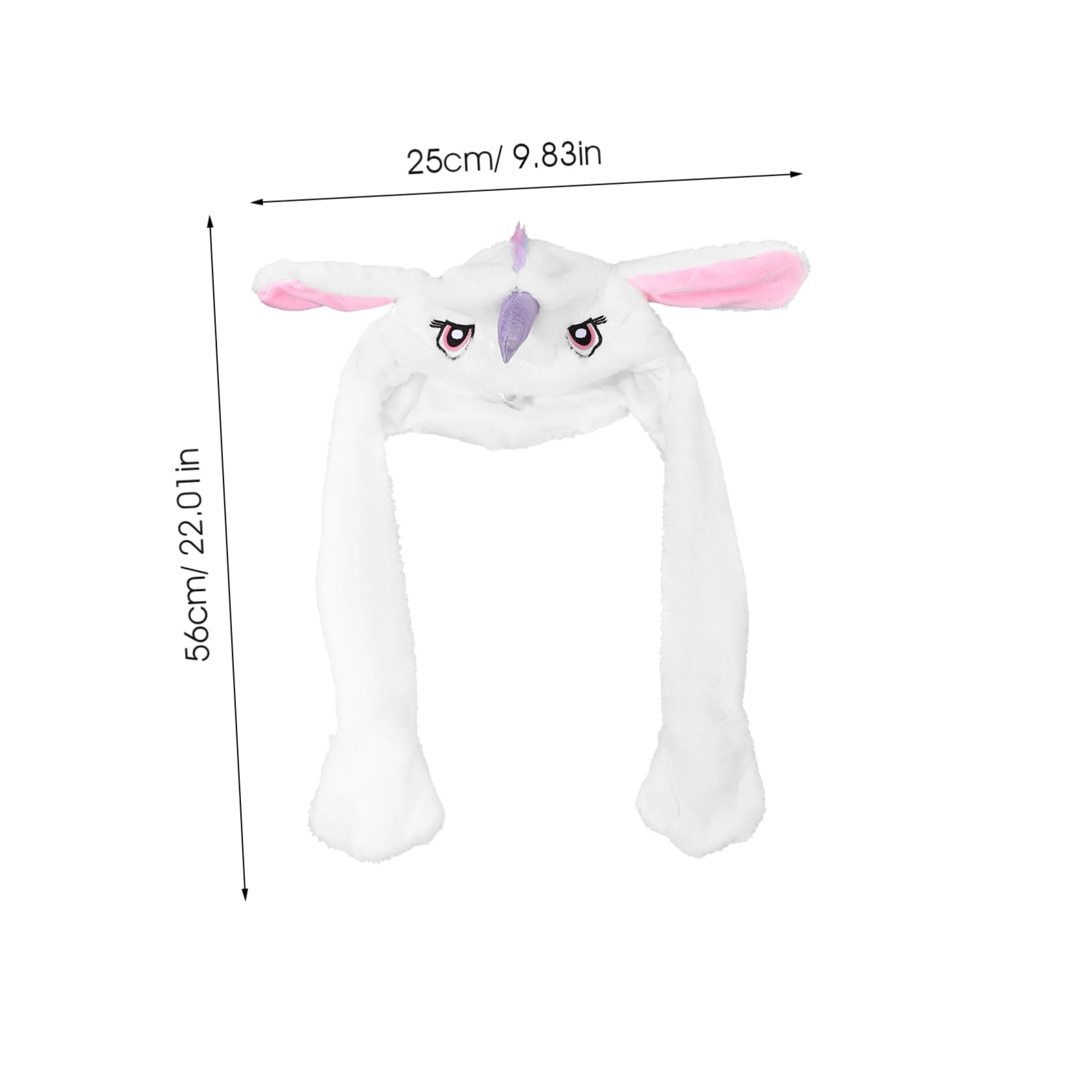 BESPORTBLE Plush Unicorn Hat with Moving Ears Cute Cartoon Party Accessory Cozy Soft Animal Cosplay Hat for Fun Festival Costume Headdress Unicorn Design