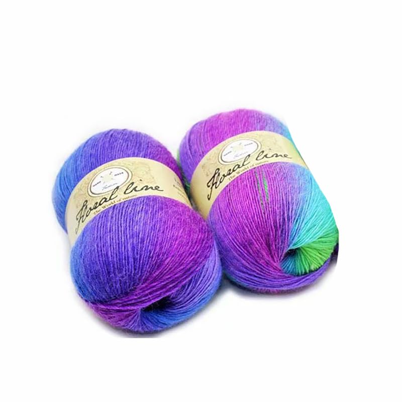 VerViento Confezione da 2 gomitoli di filato per uncinetto, 60% lana, 40% acrilico, morbido, per lavori a maglia a filo singolo, per abbigliamento per animali domestici, cappotti, giocattoli, 100 g