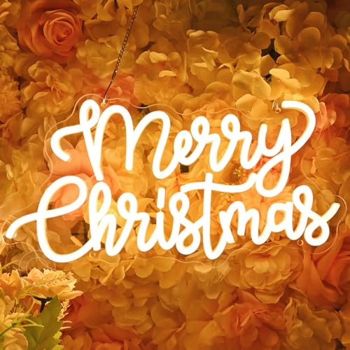 Image of SYLHOME Merry Christmas LED Neon Light Sign Shop Party Window Wall Decor