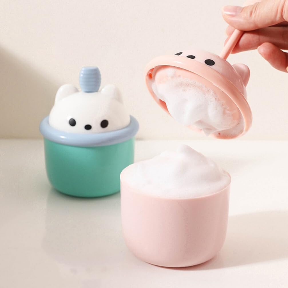 Beaupretty Bear-Shaped Facial Bubble Maker 3Pcs Foam Bottle Pump for Face and Body Wash Portable Foaming Bottle with Easy-Grip Handle - Image 2