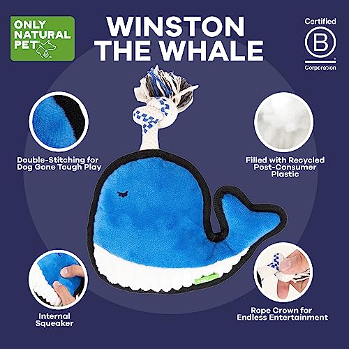 Juguete mordible de peluche Only Natural Pet Winston Ballena miniatura 2