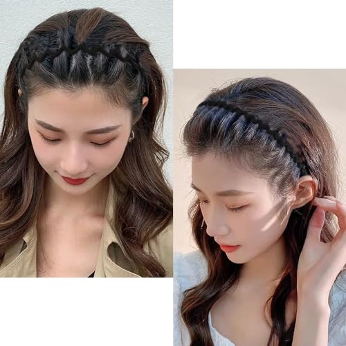 AHONEY 7 Pack Black Headbands for Women Mens Headbands with Teeth Non Slip Hairbands for Women's Hair Accessories Comb Headband Diademas Para Mujer (Black) - Image 5