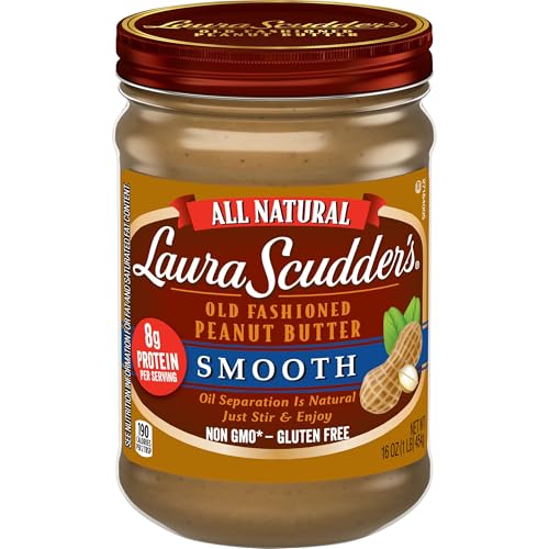 Laura Scudder's All Natural Smooth Peanut Butter, 16 oz. Jar