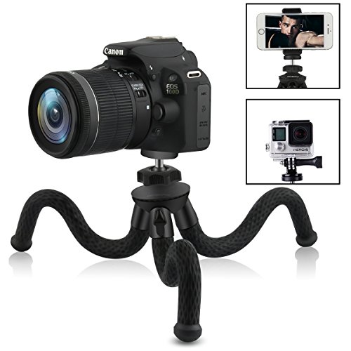 Camera/Phone Tripod,Patekfly 12 Inch Flexible Camera Tripod for GoPro/Canon/Nikon/Sony DSLR Cam/Gopro Action Cam