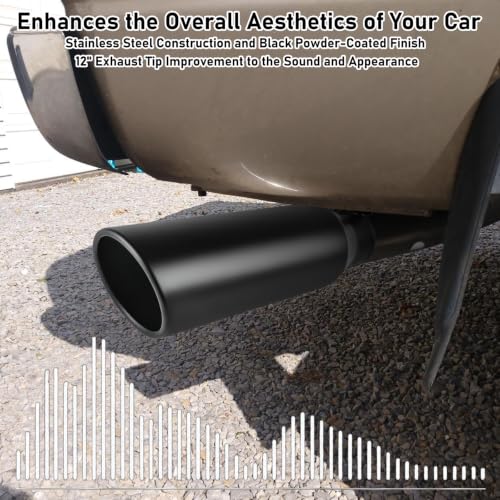 Image of MuHize Exhaust Tips 3 inch Inlet, 6 inch Outlet 15 inch Length Performance Exhaust Tip