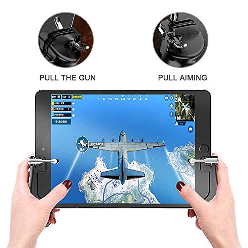 Preisvergleich Produktbild leegoal Mobile Game-Controller für iPad, [Upgrade-Version] Sensitive Shoot und Ziel-Feuerauslöser Knopf für PUBG / Messer Out / Regeln des Survival / Fortnite, Gamepad für 11,5-12,9 Zoll Tablet & Smartphone