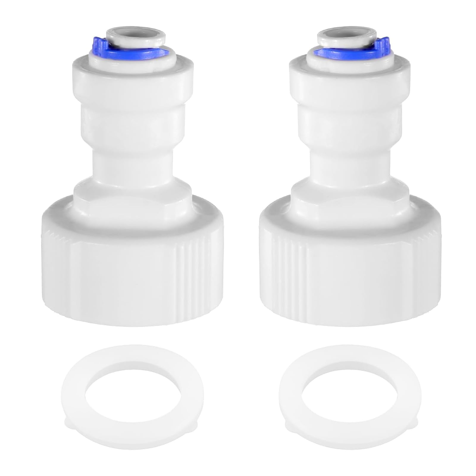 Woedpez Multicolor 2Pcs Food Safe Quick Connectors Adapters, Leak-Proof Lastic Fittings For Ro Systems, Refrigerators, Coffee Makers Food Grade Quick Connection Adapter