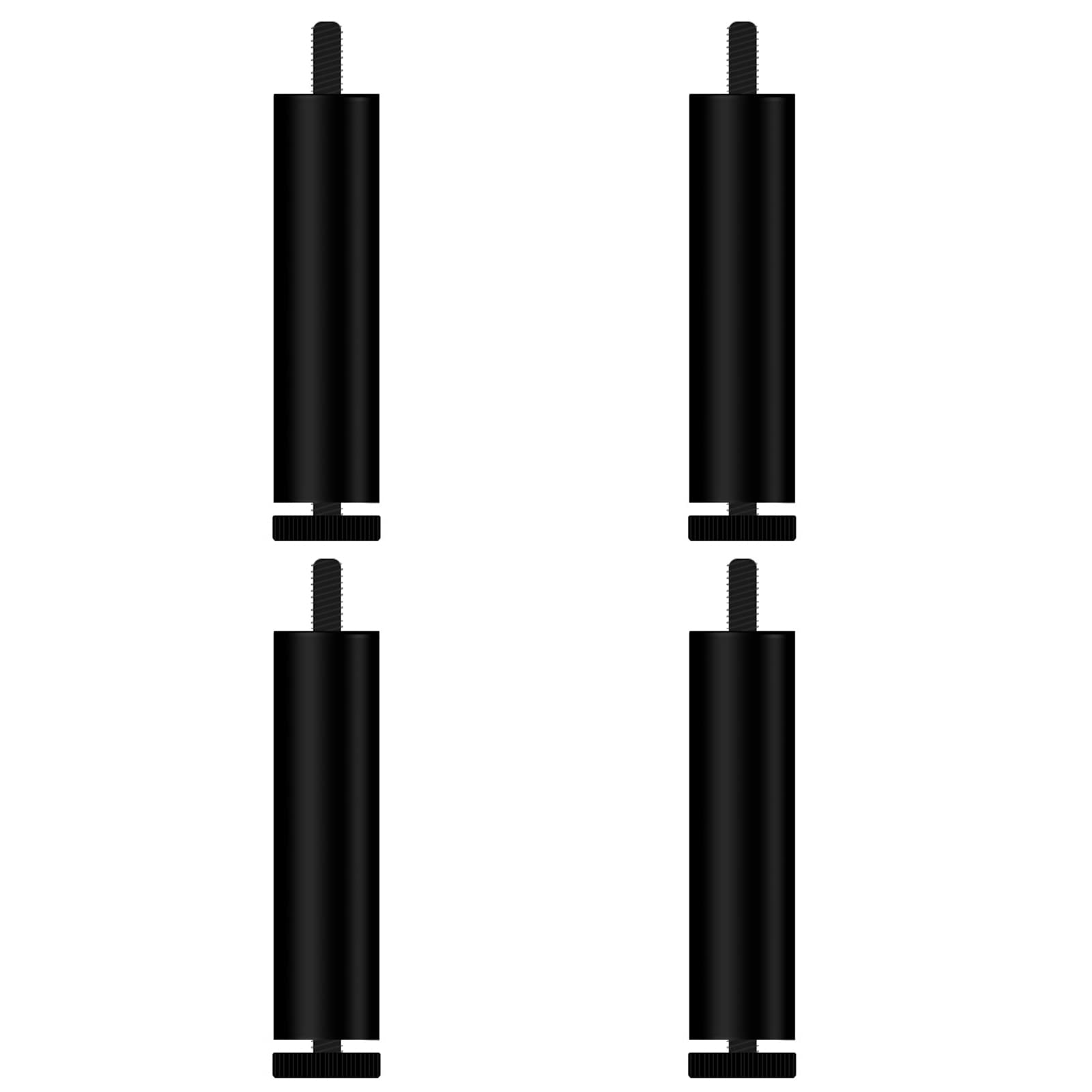 FCXURKOD Adjustable Metal Sofa Legs Set of 4 M6 Thread 13.78in Black Round Furniture Legs for Sofa Chair Bed Replacement& Stylish Furniture Feet