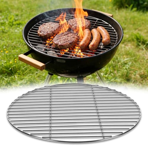 Daromigo Grille de Barbecue Ronde en Acier Inoxydable Ø55 cm, Grille de Rechange pour Barbecue Sphérique, Rost de BBQ Stable en Acier Inoxydable 304 pour...
