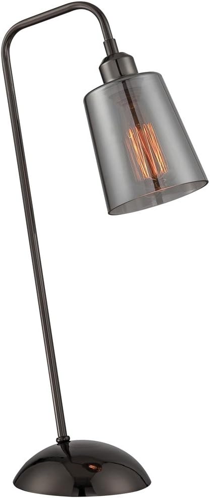 New Arrivals Lite Source LS-22894 Lovette Table Lamp, 23 x 6.5 x 10, Gunmetal/Smoked Chrome