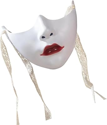 Masquerade Painted Beauty Cosplay Party Aesthetics Mechanical Half Face for Women Men