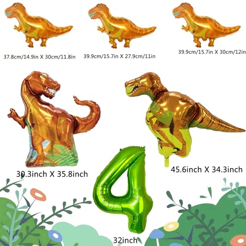 Image of Supplies for 4 Year Olds,Foil Balloons Set Birthday Decorations Kit Foil Balloons,Banner,Cake Toppers for Boys Girls Birthday