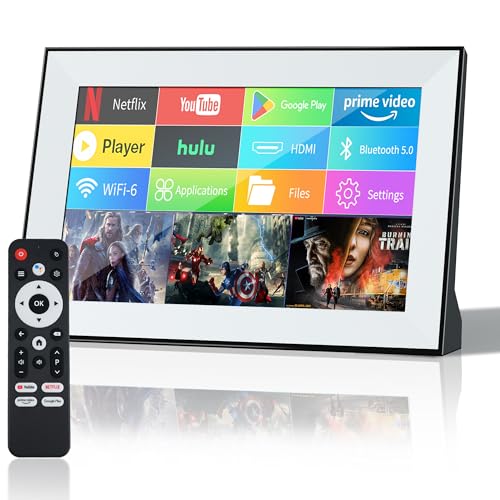 FancyAug Small Smart tv，Portable TV with Touchscreen LCD Monitor，Built in Apps, Support SD，WiFi,Bluetooth，USB, HDMI Input,mini TV Design for Home, Kitchen, RV, and Travel Use