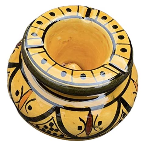 Moroccan Ashtray Ceramic Wind Ashtray Table Ashtray, Diameter 7cm Cover