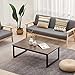 AINGOO 43.3in Coffee Table with MDF Thickened Board Living Room Table Open Rectangle Industrial Coffee Table Large Storage Space and Easy Assembly Space Sofa Table(Waterproof and Scratch Resistant)
