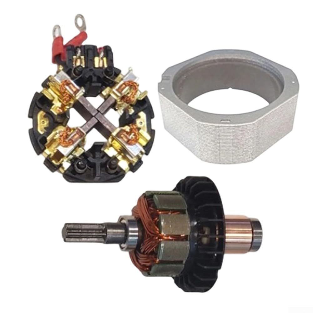 Armatura di ricambio per DTD152, supporto per spazzola di carbone, per parte di riparazione dell'unità di giogo, motore elettrico per componente rotore, ricambio per avvitatore a percussione (3 pezzi)