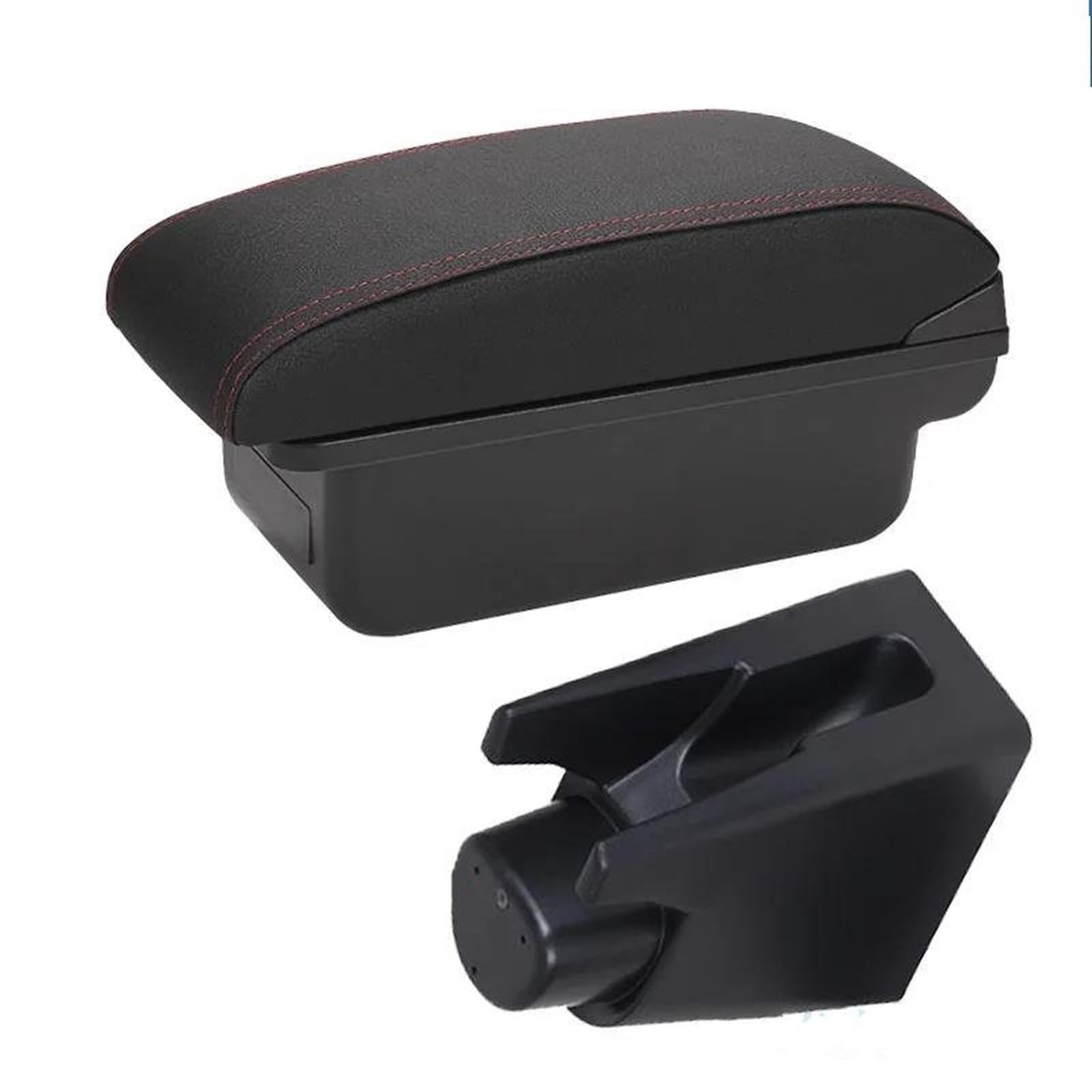 Hjkdsz B1 Black Red 3 Car Storage Console Armrest Boxes Interior Center Organizers Dedicated Accessories For Citroen C1(B1 Black Red 3)