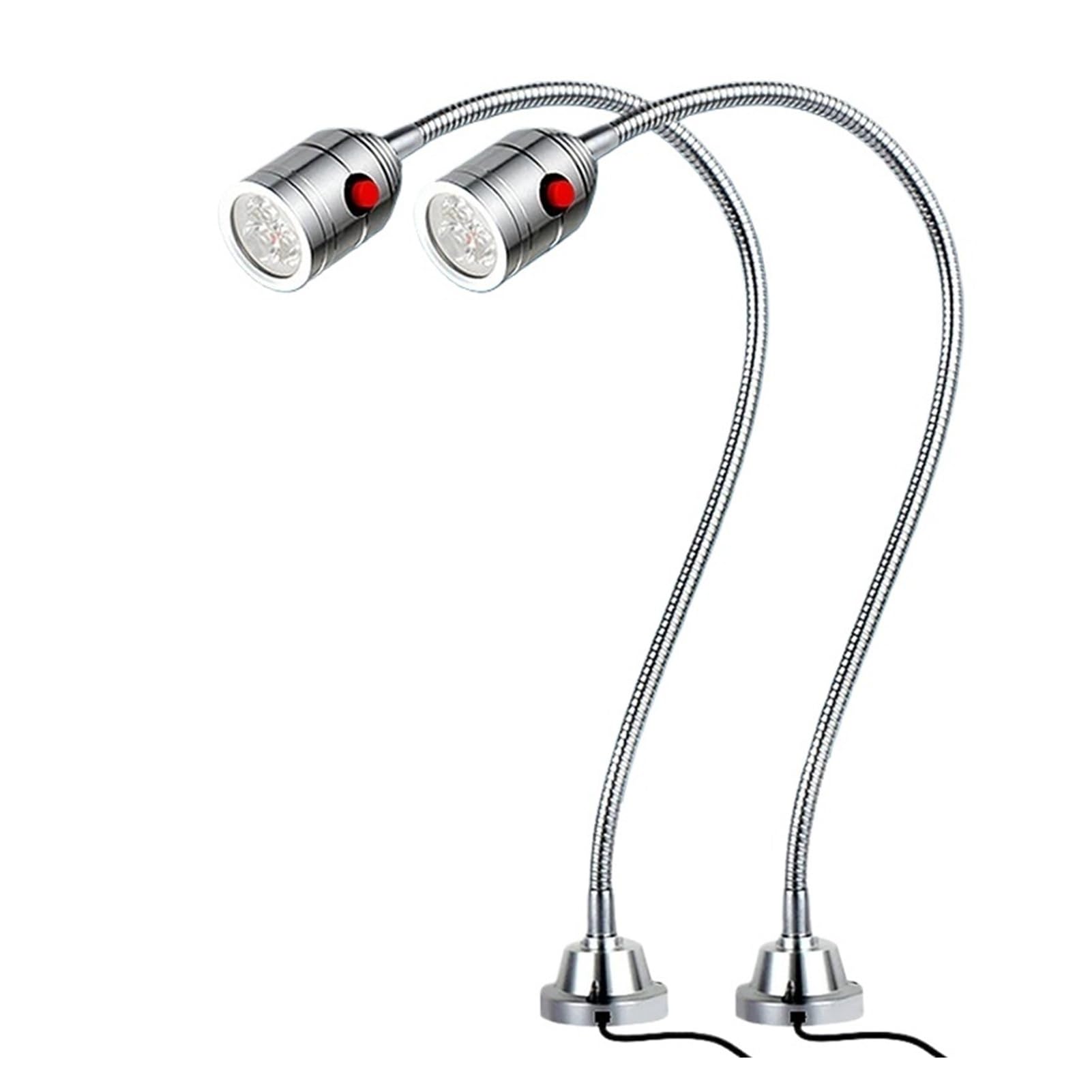 Tokarka światło robocze LED obrabiarka, lampa robocza 110 V, 220 V, jadeitowa lampa do rzeźbienia, przemysłowe oświetlenie punktowe, lampa stołowa, 1 W, 3 W, 5 W (3 W, 500 mm UK)