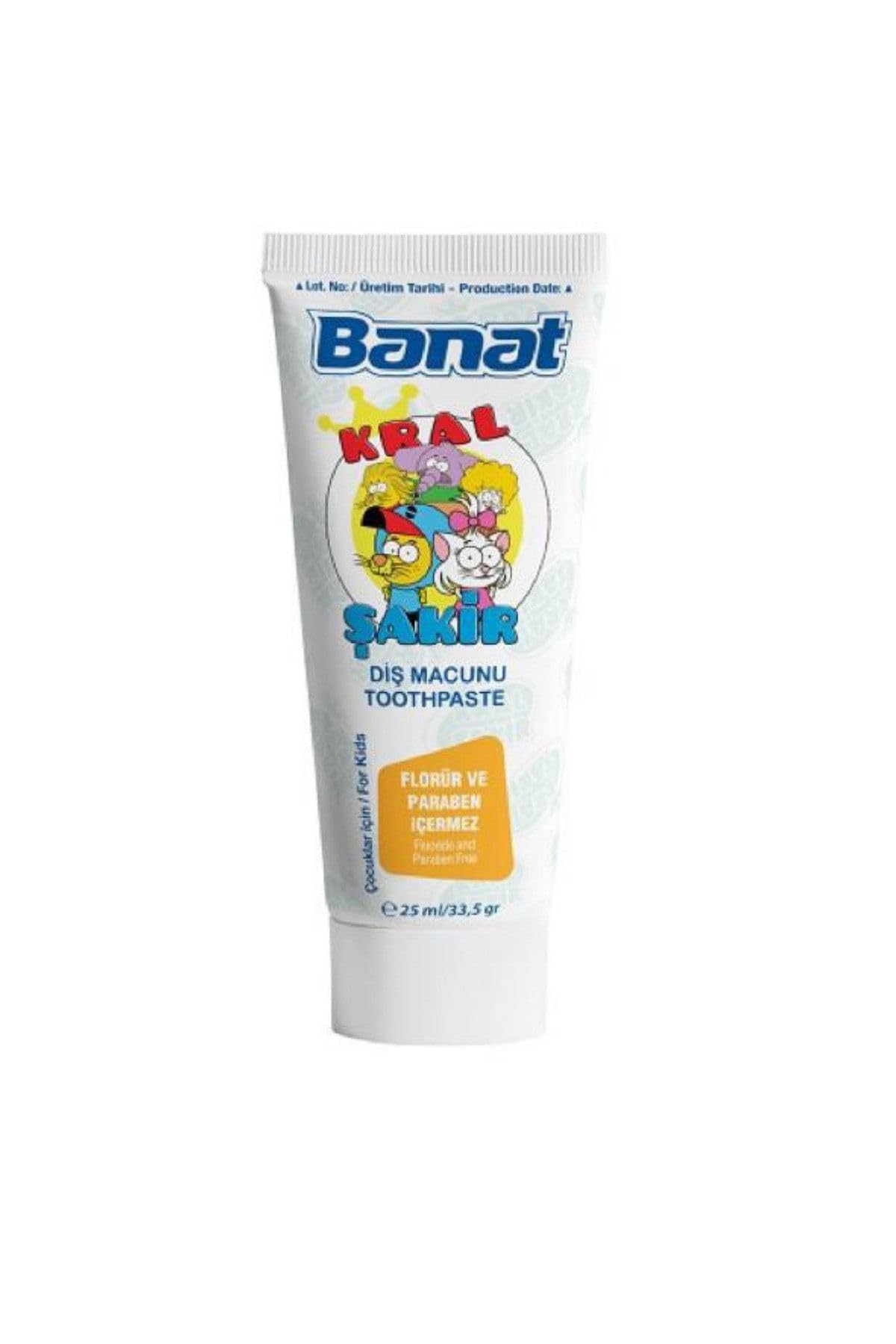 Banat Kral Şakir Canan Çocuk Diş Fırçası Seti (Sarı) (25 Ml Diş Macunlu)