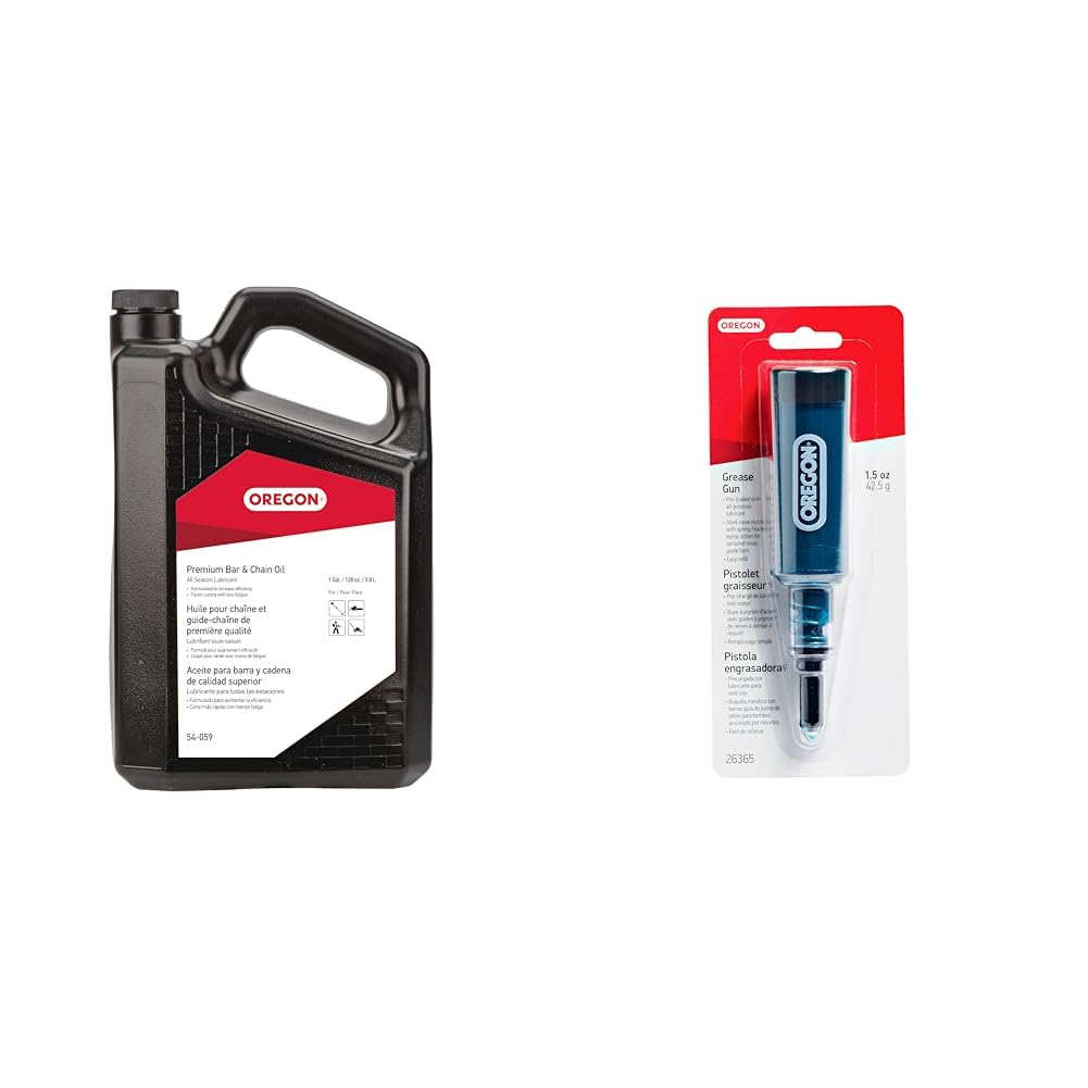 Amazon.com : Oregon Premium Bar and Chain Oil, Grease Gun for