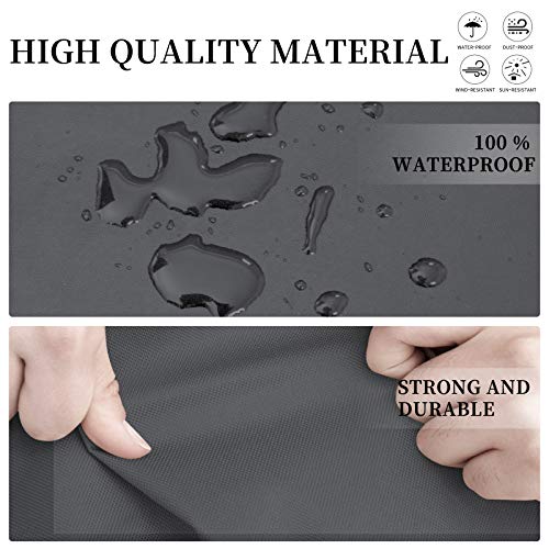 Image of Easy-Going Patio V-Shaped Sectional Sofa Cover, Waterproof Outdoor Sectional Cover,Heavy Duty Garden Furniture Cover with Air Vent 100 inch L (on Each Side) x 33.5 inch D x 31 inch H, Dark Gray