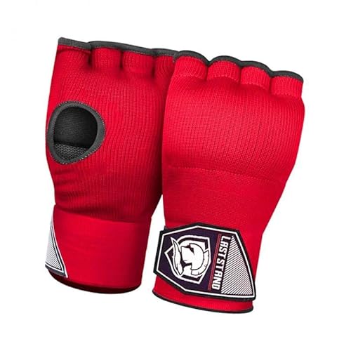 ジェルハンドラップボクシングインナーグローブテコンドームエタイ格闘技用レッド 赤 69 cm
