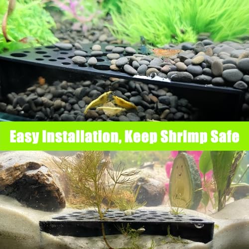 Image of 2 PCS Shrimp Hides for Aquarium, Shrimp Cave, Small Fish Tunnel Shrimp Breeding House, Plastic Shelters Aquarium Shrimp Hideout, Fish Tank Accessories Decor, Black