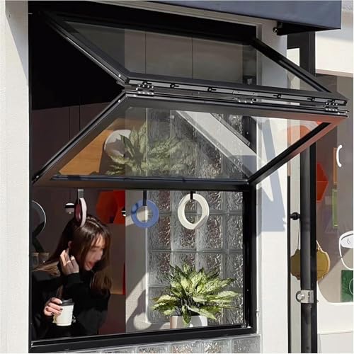 Outdoor Serving Window Foldable with Reinforced Glass & Locks, Customizable Aluminum Mobile Home...