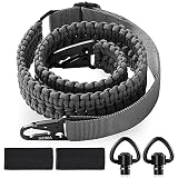 SOMA 2 Point QD Sling 550 Paracord Rifle Sling with Swivel, Quick Attach Snap Hook Clips, Adjustable