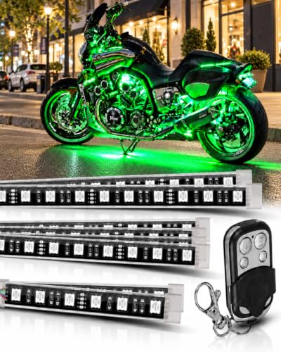 SUNPIE Motorcycle Underglow Kit 8PCS RGB Strip...