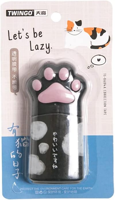 Miniatura 5 de 4 cintas estéticas blancas en forma de pata de gato Kawaii cintas correctoras Cutecore papelería escolar suministros de oficina