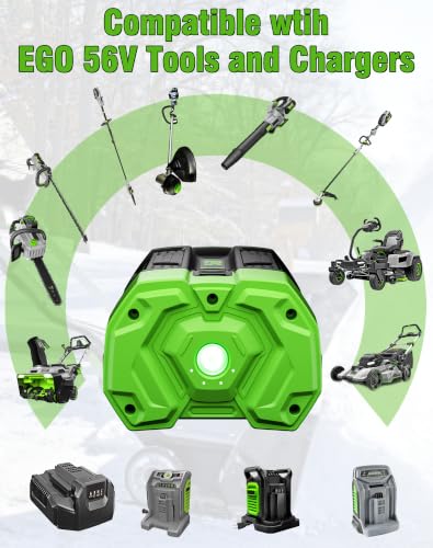 Image of 12.0Ah Battery Replacement for EGO 56V Battery BA2800T BA4200T 1Pack | Compatible with EGO 56 Volt Batteries BA1400T BA5600T BA7620T Power+ Tools