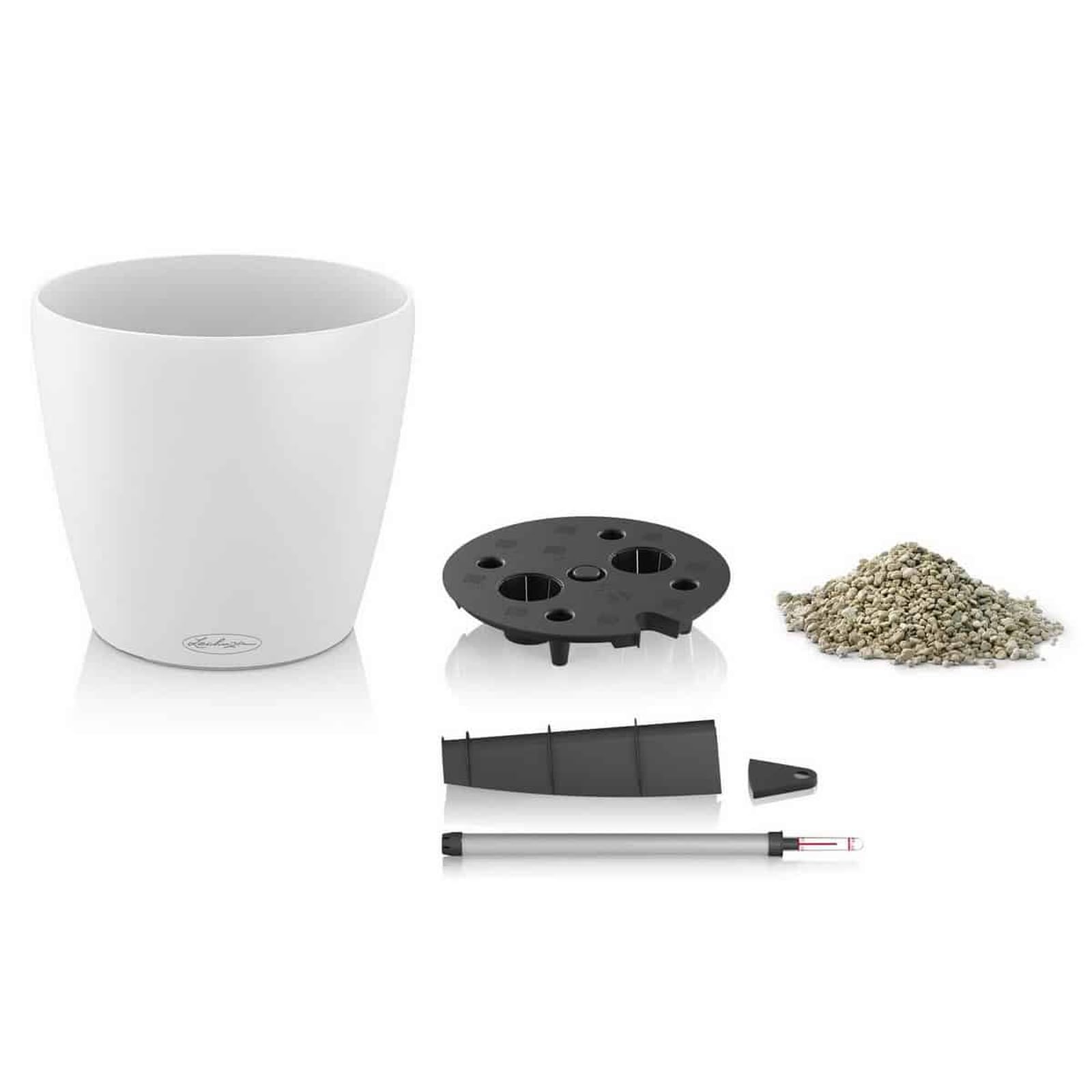 Lechuza Vaso Classico Color Ø43 H40 con Auto irrigazione Grigio Ardesia