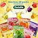 7 Friuts in 28 Packs Assorted Gummy Candy Individually Wrapped, Peelable Fruit-Shaped Gummies Candy made with Real Fruit Juice (≥30%), Chewy Peeling Candy Gummy Snacks Net 700g/24.7oz