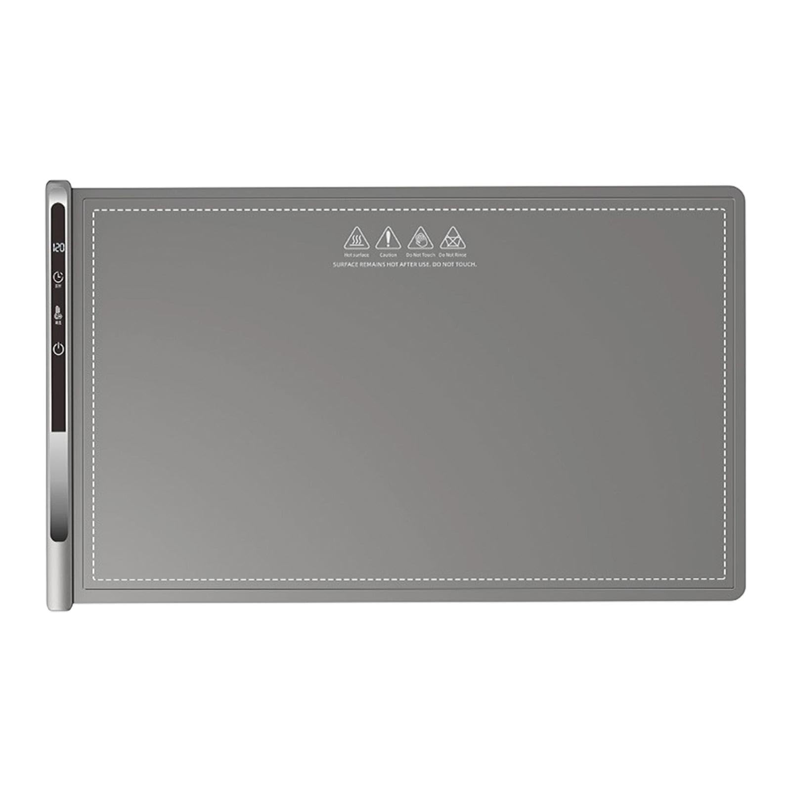 Manta Térmica para Alimentos, Manta Calefactora, Otoño, Temporizador de 8 Horas, Portátil, 300 W, Fiesta, Uso Diario, Reuniones, Placa Calefactora, Gris, Individual