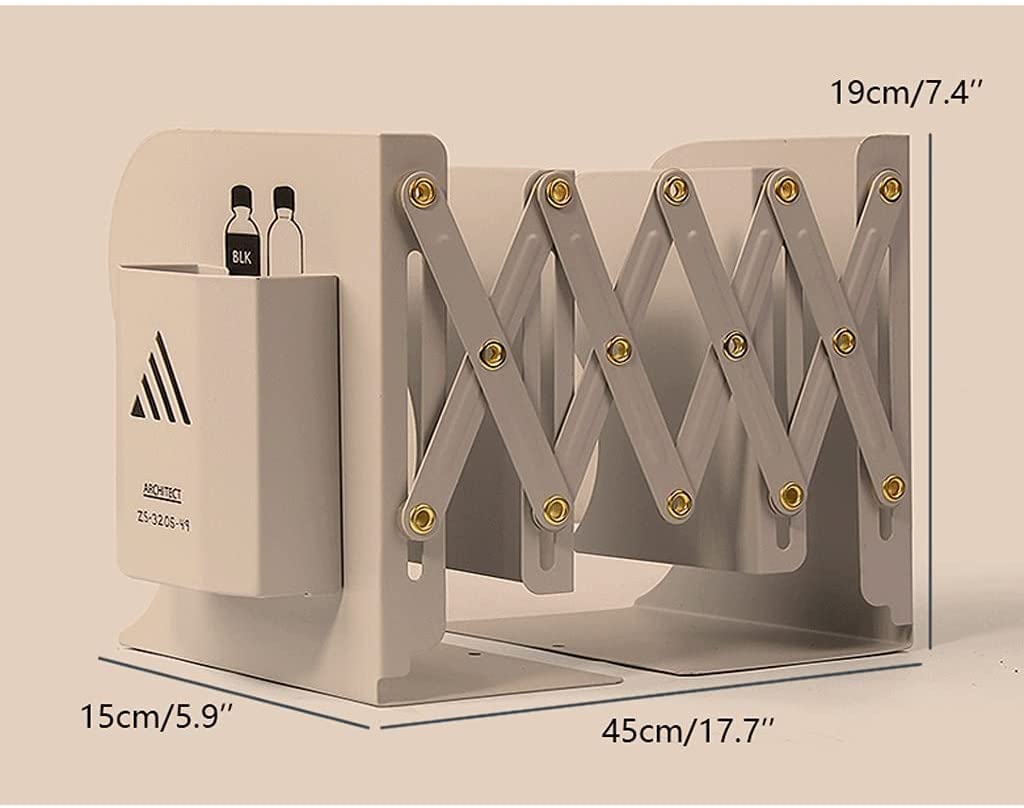 Podpórka Książek Bookends Proste Home Office Book Ends Szary Natural Style Bookend Metal Korek Praktyczny antypoślizgowy regulowany koniec książki Biurko Dekoracyjna